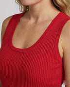 Damen Strick-Top Sommer Ärmelloses Unterhemd Slim-Fit