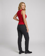 Damen Strick-Top Sommer Ärmelloses Unterhemd Slim-Fit
