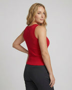 Damen Strick-Top Sommer Ärmelloses Unterhemd Slim-Fit