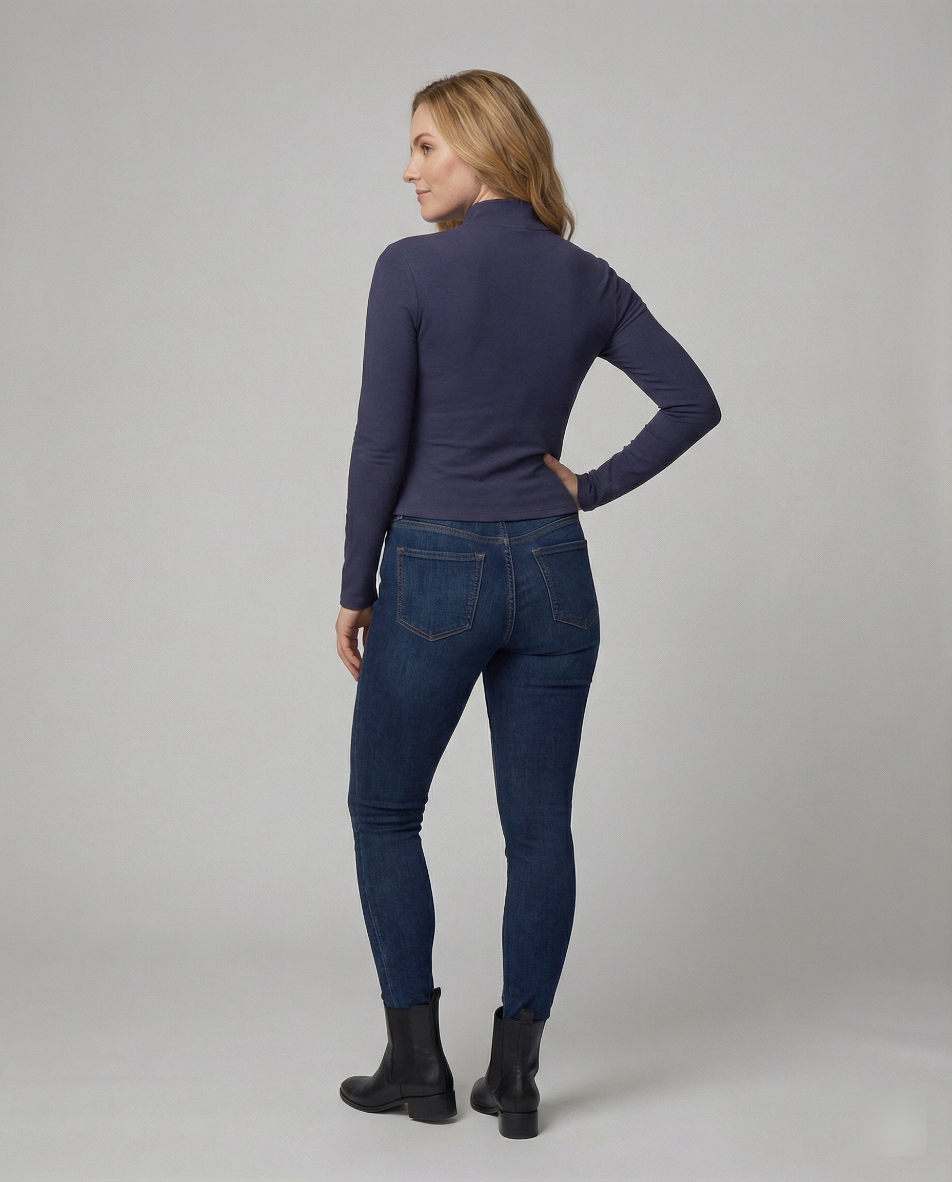Damen Strickjacke Slim Fit Doppel-Reißverschluss Stehkragen Frühling