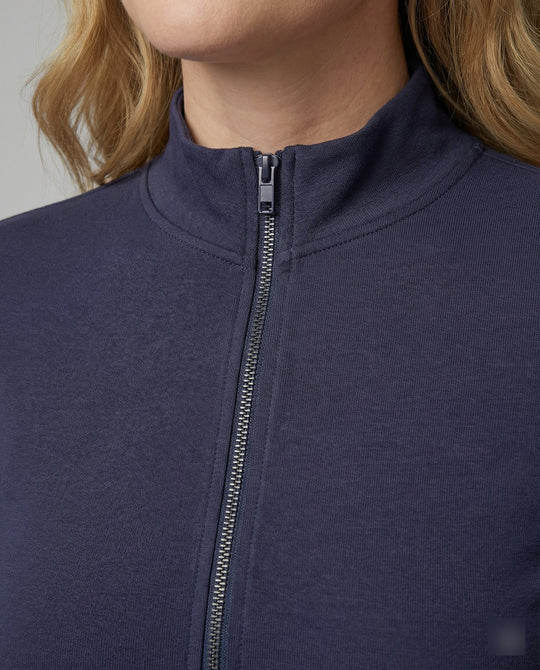 Damen Strickjacke Slim Fit Doppel-Reißverschluss Stehkragen Frühling