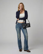 Damen Strickjacke mit Knöpfen und modisches Camisole Set