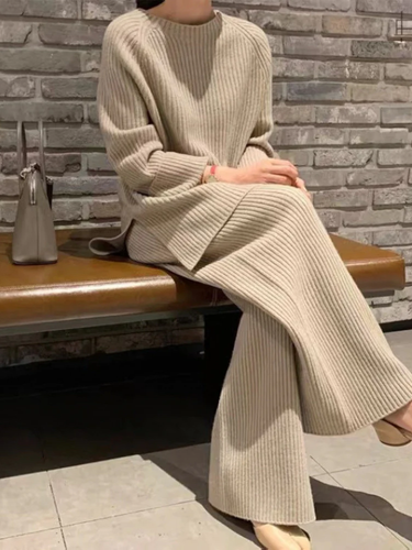 R&B | Strickset Aus Weichem Rippstrick