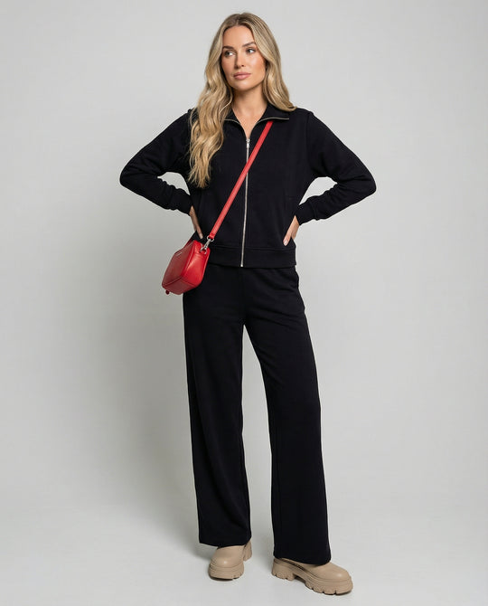 Damen Übergrößen Freizeit Sportanzug Kapuzenpullover und Hose Set Schlankmachend
