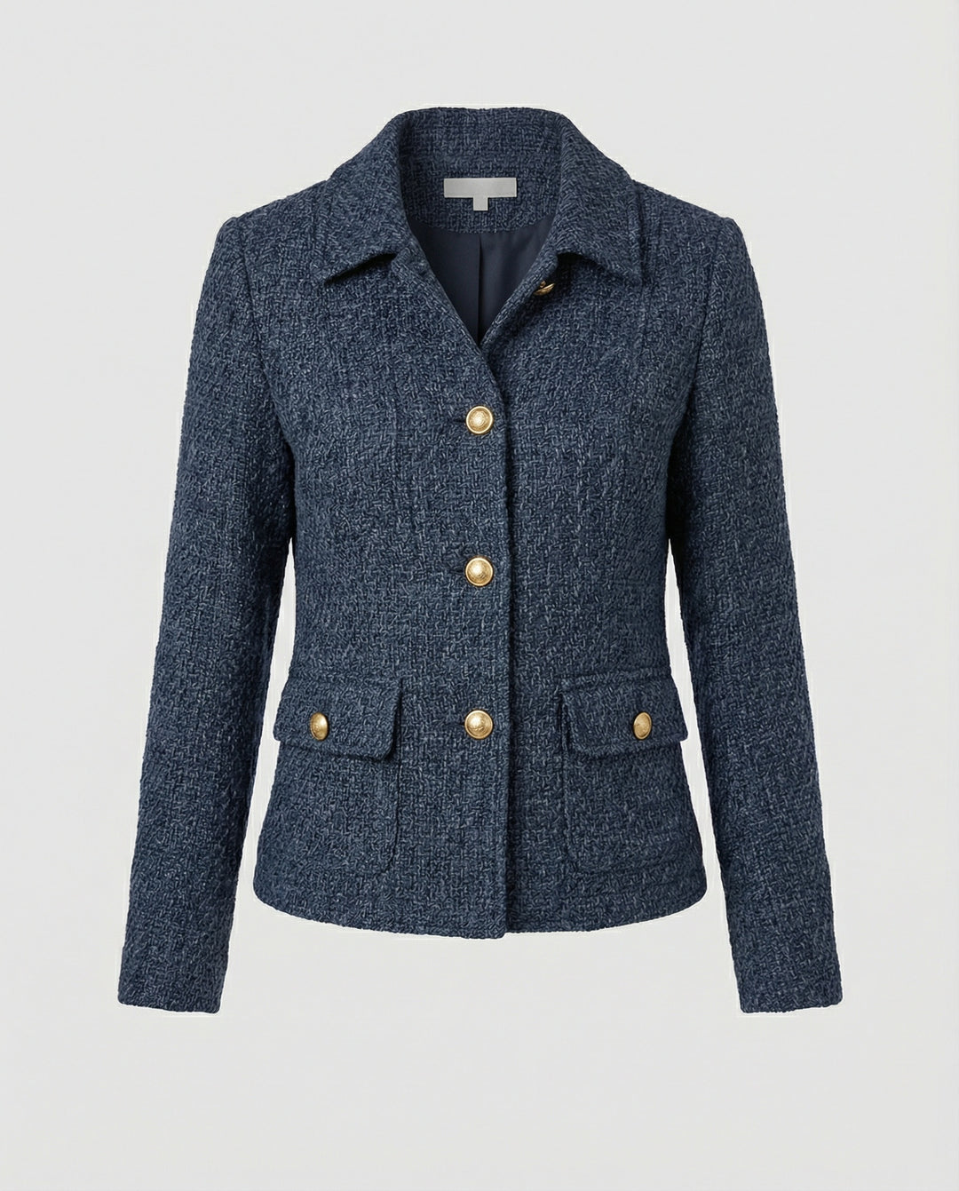 Damen baggy latzhose damen strukturierte Boucléjacke mit Zierknöpfen und Pattentaschen R&B