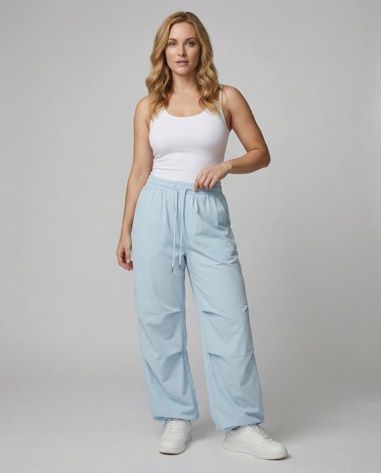 Lässige Taillenfaltenhose mit Tunnelzugschleife und elastischem Bund R&B
