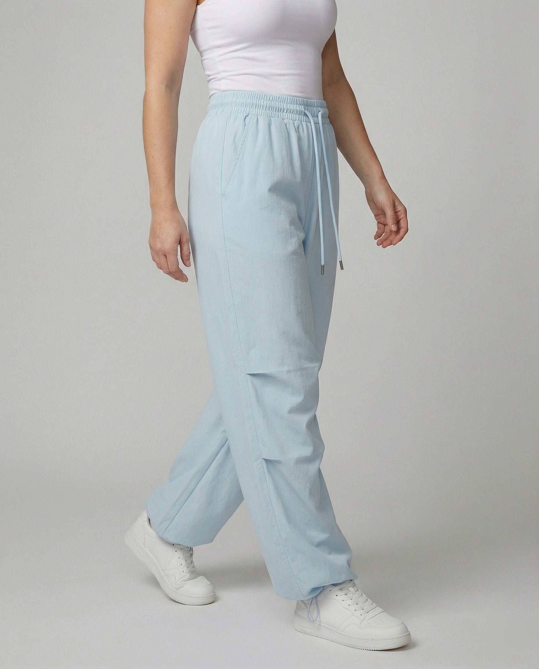 Lässige Taillenfaltenhose mit Tunnelzugschleife und elastischem Bund R&B