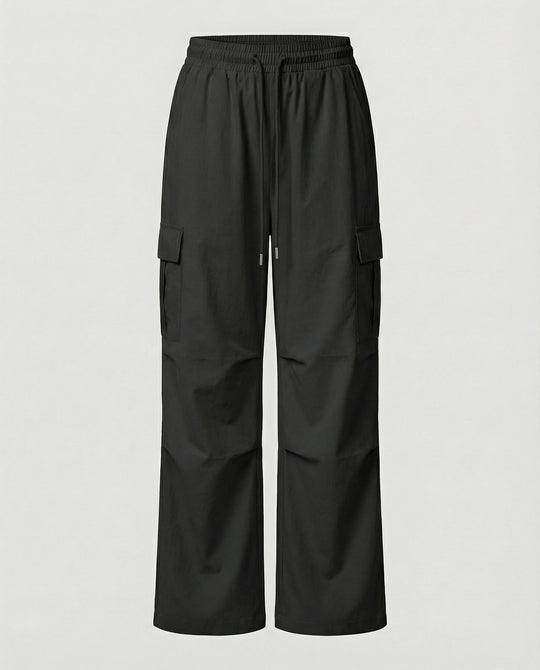 Lässige Taillenfaltenhose mit Tunnelzugschleife und elastischem Bund R&B