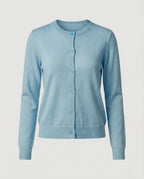 Leichte Feinstrick-Cardigan mit Rundhalsausschnitt, soften Rippbündchen und minimalistischer Knopfleiste R&B
