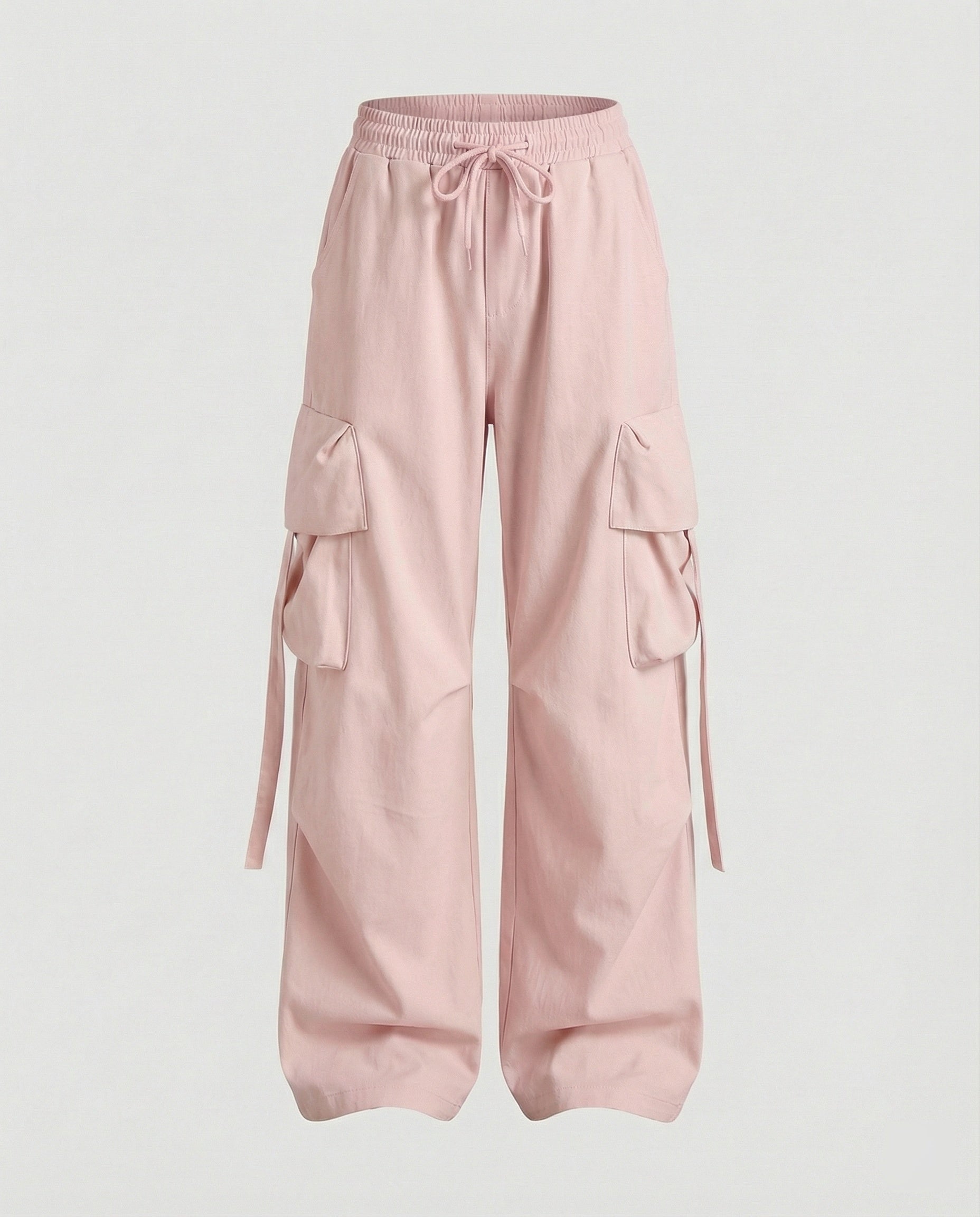 Ultraweite Cargohose mit hohem Elastikbund, Mehrfachklappentaschen und verstellbarem Beinabschluss R&B