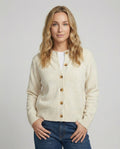 Weich gestrickte V-Ausschnitt Strickjacke mit überschnittener Schulter und Perlmuttknopfleiste R&B