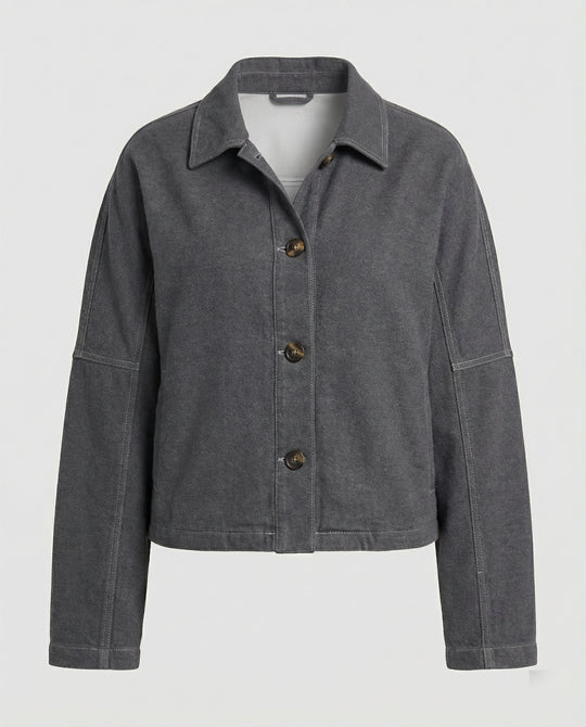 Weit geschnittene Kurzjacke mit Ballonärmeln und kastiger Silhouette R&B