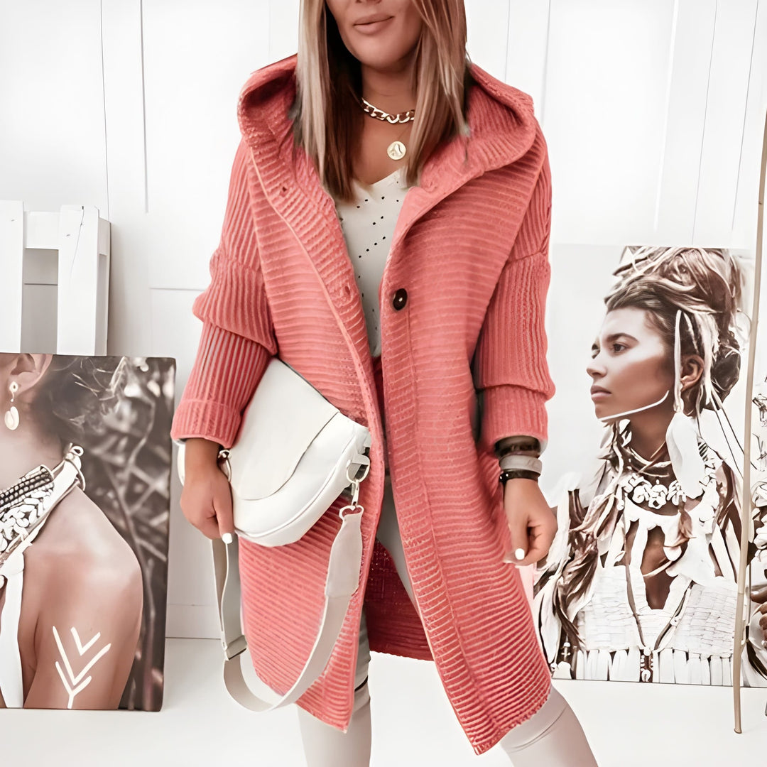 R&B | Damen Cardigan mit Knöpfen und langen Ärmeln