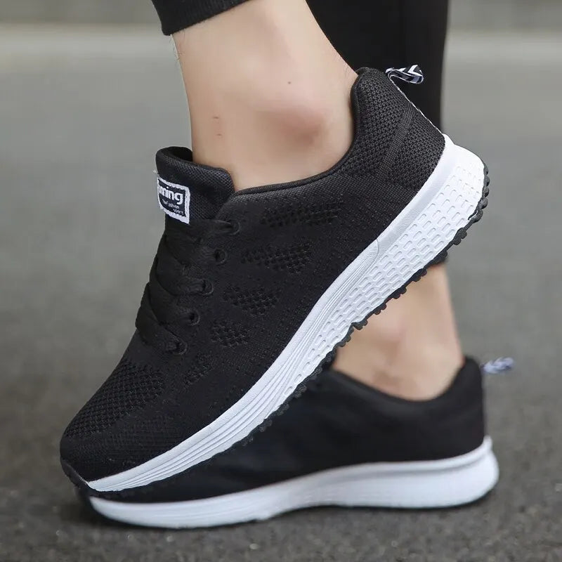 Damen Freizeit Sneakers Atmungsaktive Netz Gehschuhe R&B