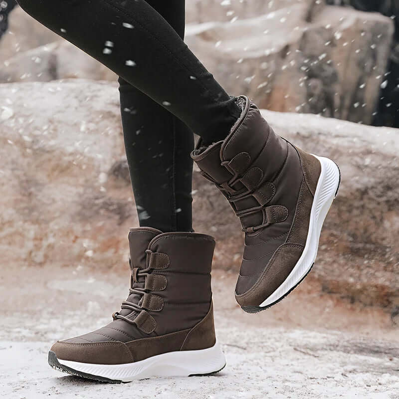 R&B | Combat Boots - Wasserabweisend Mid-Calf mit Klettverschluss