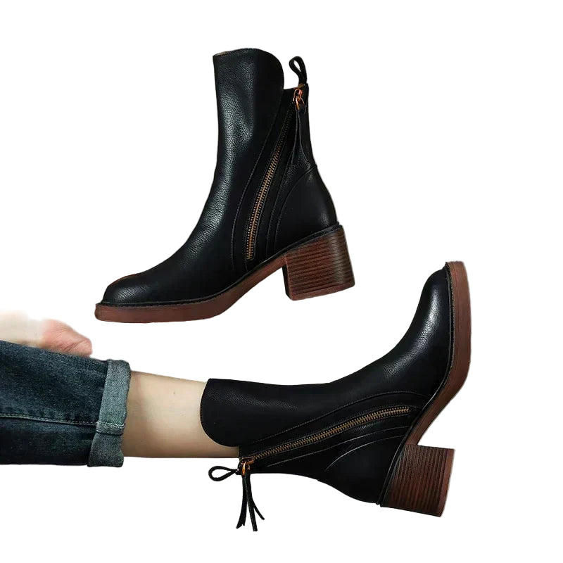 Damen Stiefeletten Blockabsatz R&B