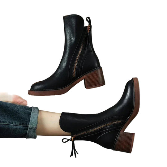 Damen Stiefeletten Blockabsatz R&B