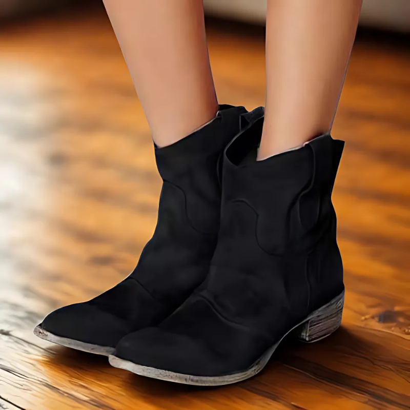 R&B | Stiefeletten - Vintage-Look mit niedrigem Absatz