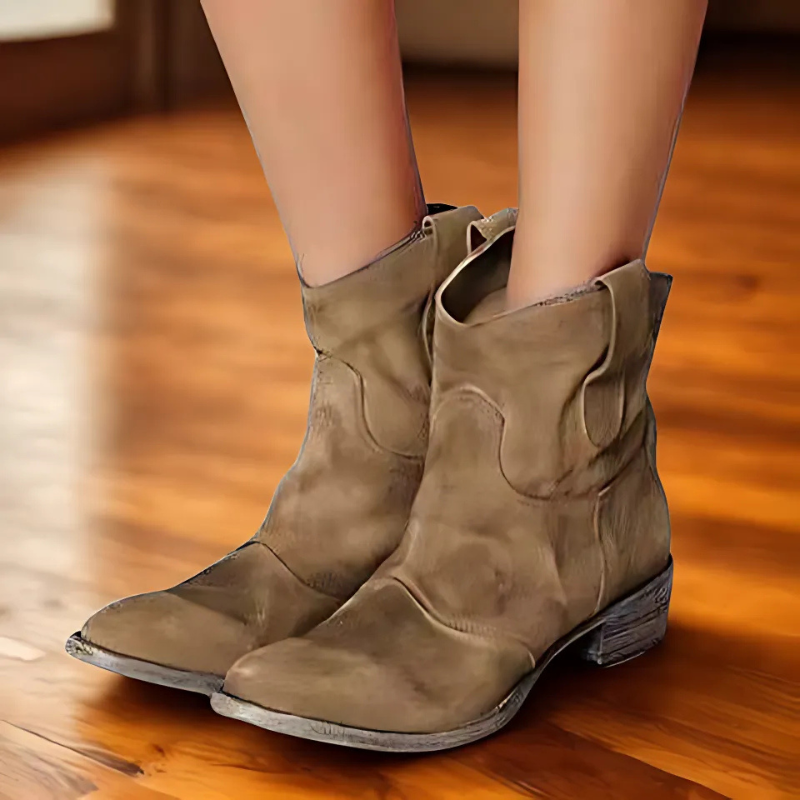 R&B | Stiefeletten - Vintage-Look mit niedrigem Absatz