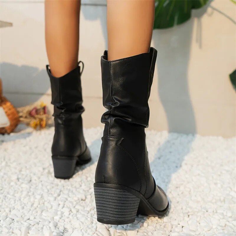Damen Stiefeletten Western Stil R&B