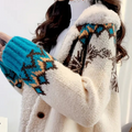 R&B | Strick Winterjacke mit Fleecekragen Freizeitmode
