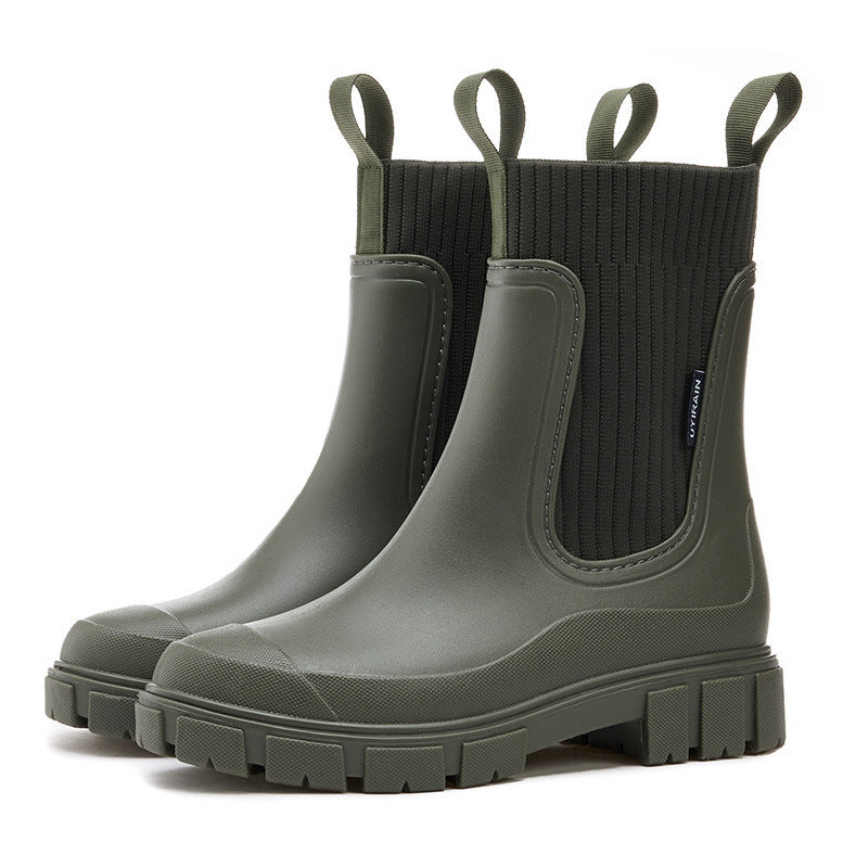 Damen Gummistiefel wasserdicht mit rutschfester Sohle R&B