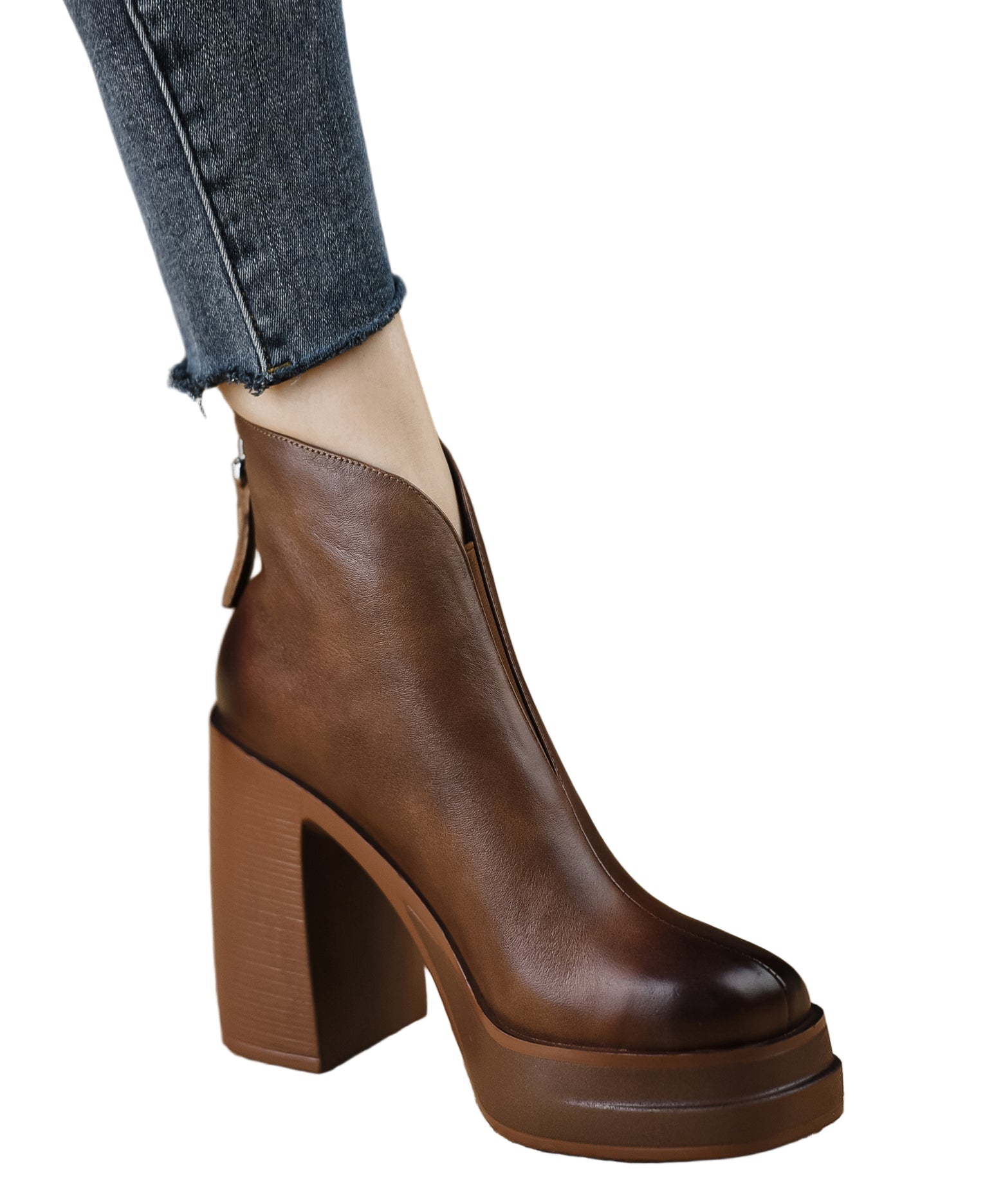 Damen High Heels Stiefel mit Reißverschluss R&B