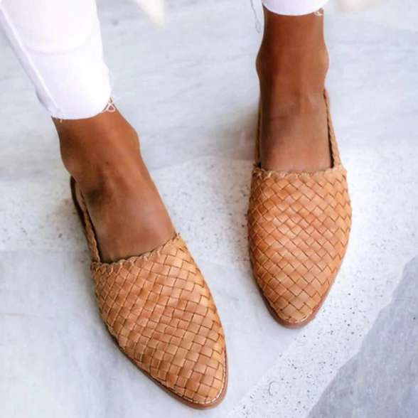 Damen Slip-Ons Geflochtenes Design Offene Ferse R&B