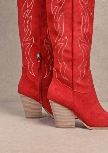 Damen Kniehohe Westernstiefel R&B