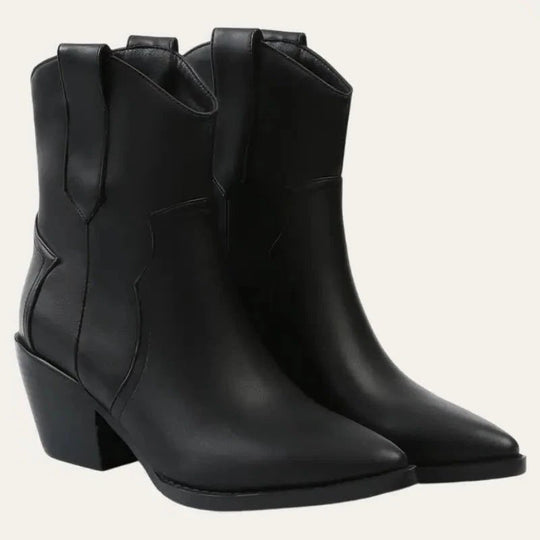 Damen kurze Cowboy-Stiefel moderner Western-Stil Imitationsleder R&B