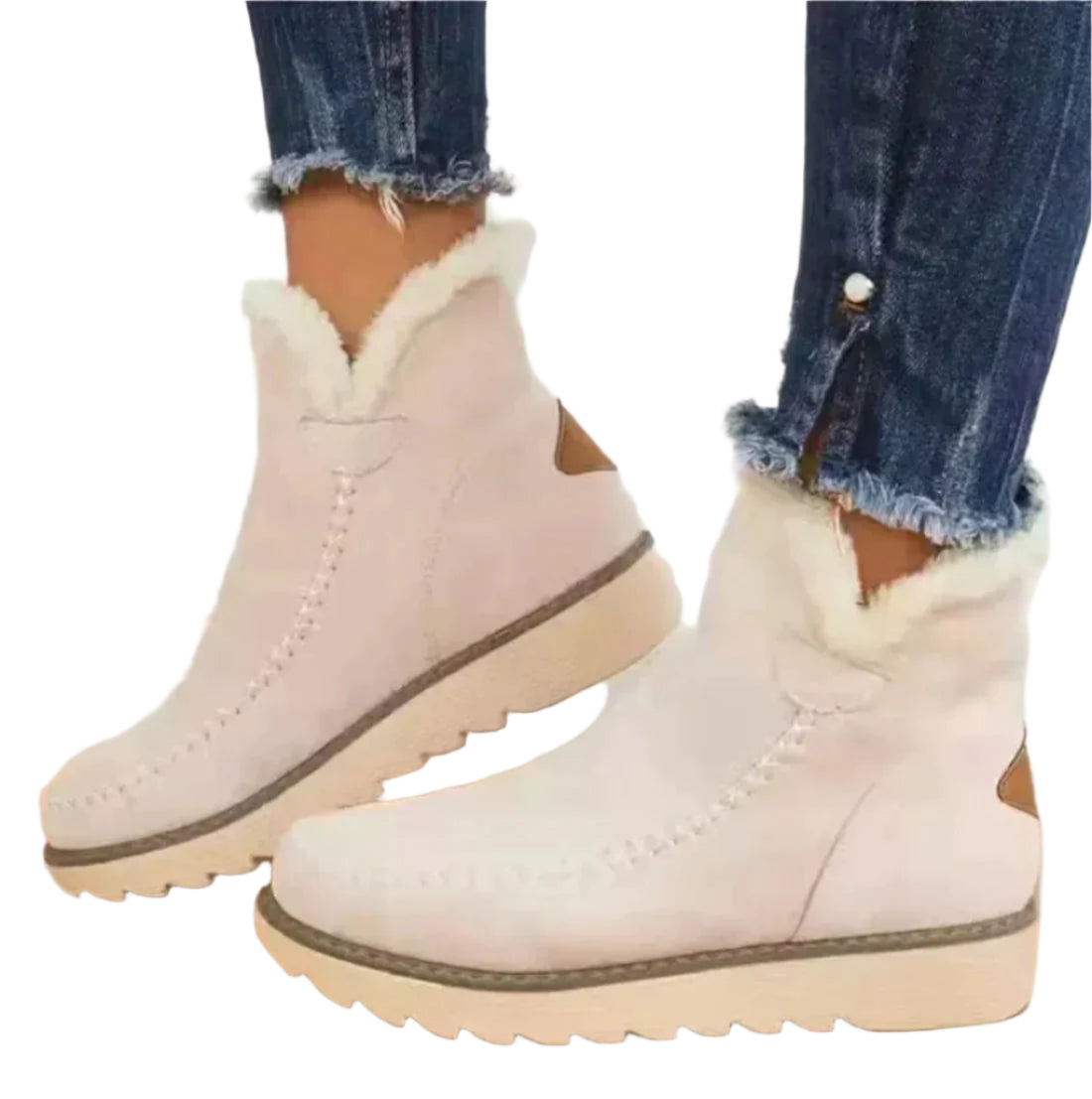 Damenstiefel Plüsch Schaffell Stylisch Bequem R&B