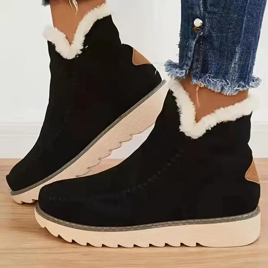 Damenstiefel Plüsch Schaffell Stylisch Bequem R&B