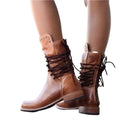 Damen Stiefeletten mit Schnürsenkeln Klassisch R&B