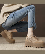 Damen Plattformschuhe Casual Heidi Mode