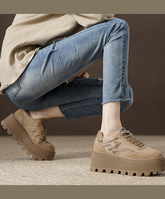 Damen Plattformschuhe Casual Heidi Mode