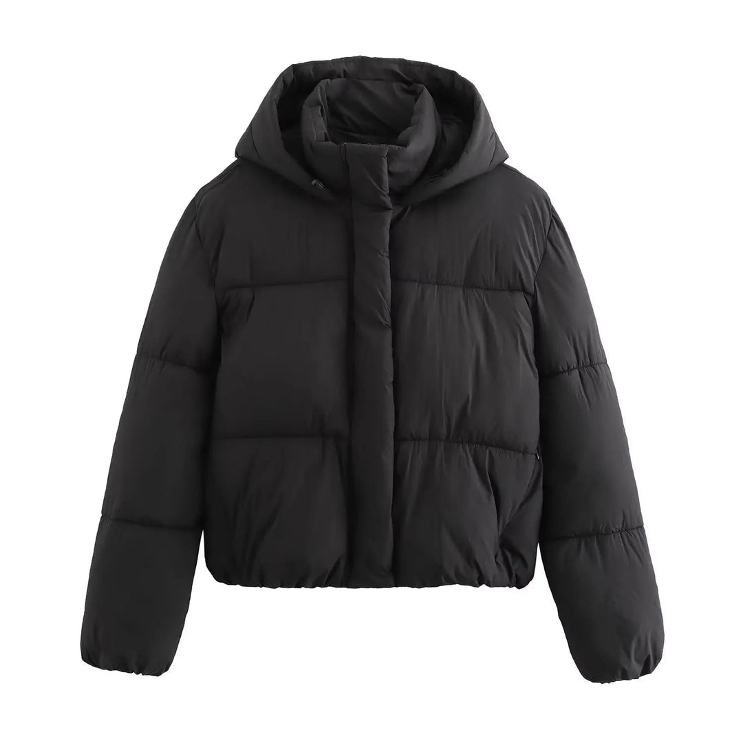 R&B | Damen Pufferjacke mit Kapuze und Dickem Futter