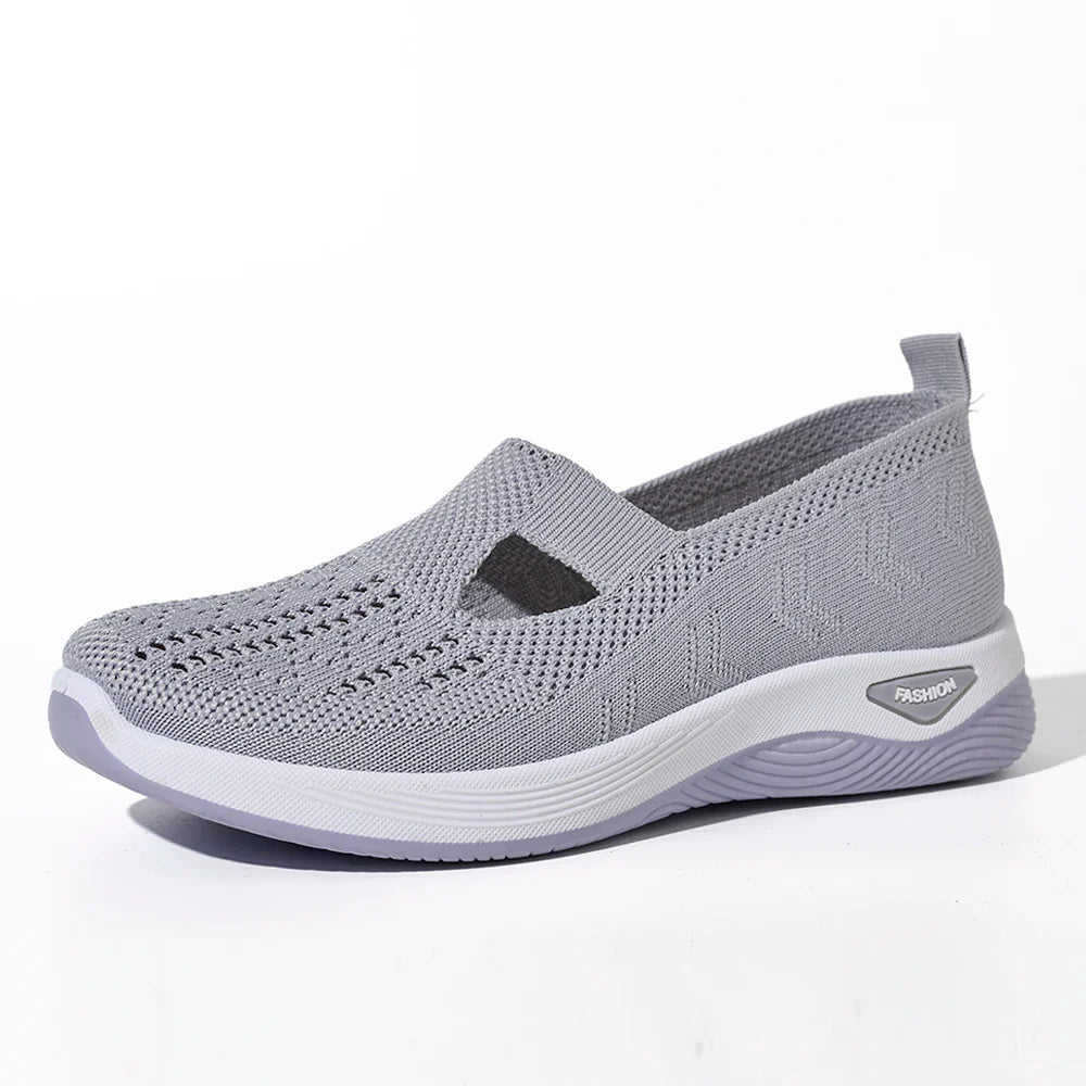 Damen Sneakers Atmungsaktive Netz Freizeit Schuhe Rutschfeste Flache Geflochtene Schuhe R&B