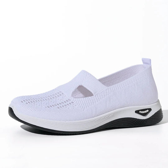 Damen Sneakers Atmungsaktive Netz Freizeit Schuhe Rutschfeste Flache Geflochtene Schuhe R&B