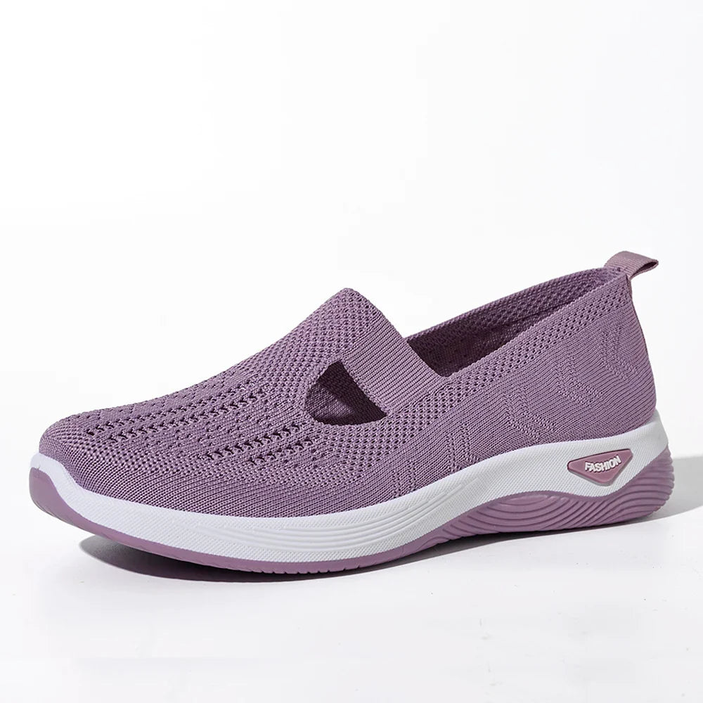 Damen Sneakers Atmungsaktive Netz Freizeit Schuhe Rutschfeste Flache Geflochtene Schuhe R&B