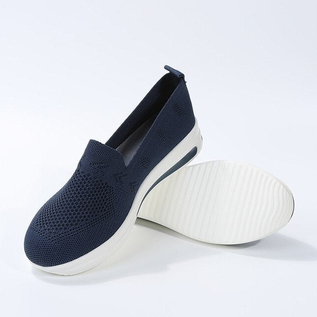 Damen Sneakers Atmungsaktiv Orthopädisch Freizeit Textil R&B