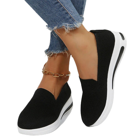 Damen Sneakers Atmungsaktiv Orthopädisch Freizeit Textil R&B