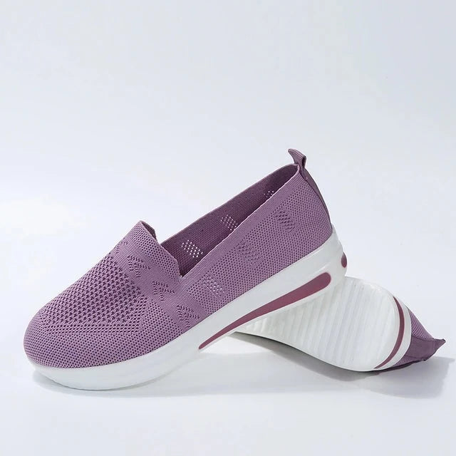 Damen Sneakers Atmungsaktiv Orthopädisch Freizeit Textil R&B