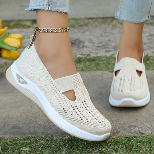 Damen Sneaker Freizeit Atmungsaktiv Leicht Textil R&B