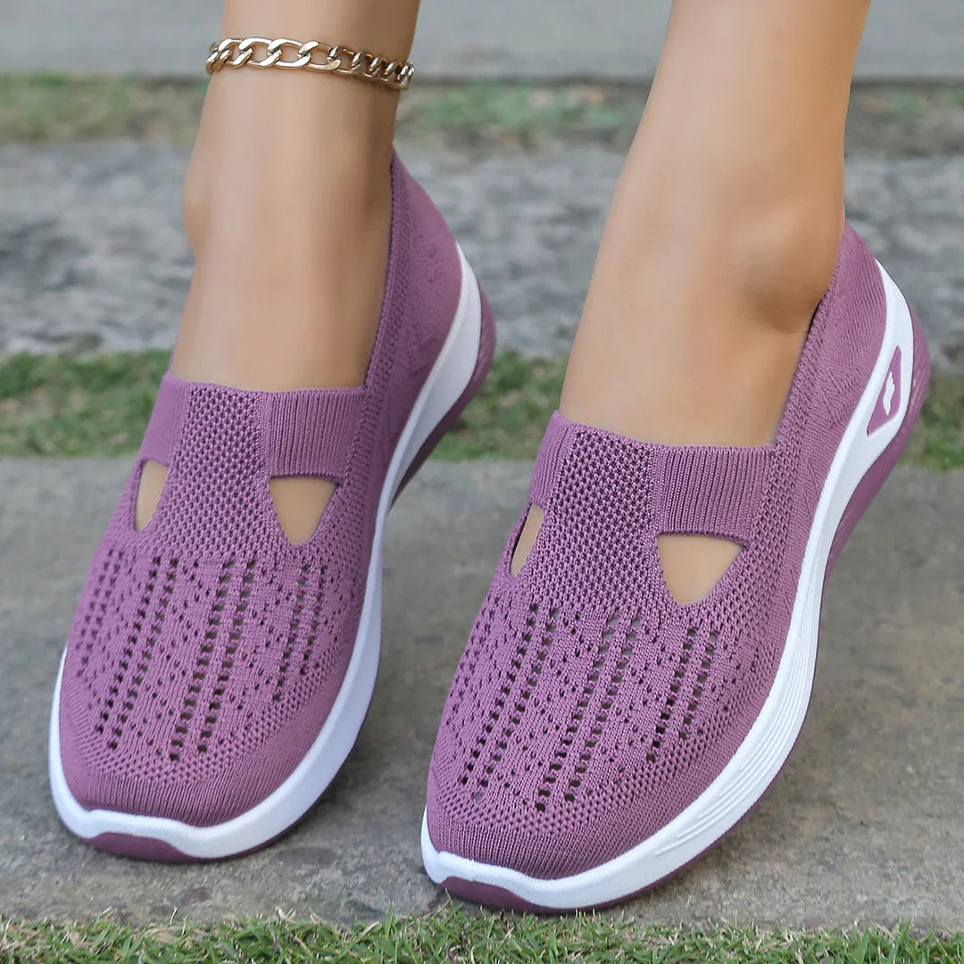Damen Sneaker Freizeit Atmungsaktiv Leicht Textil R&B