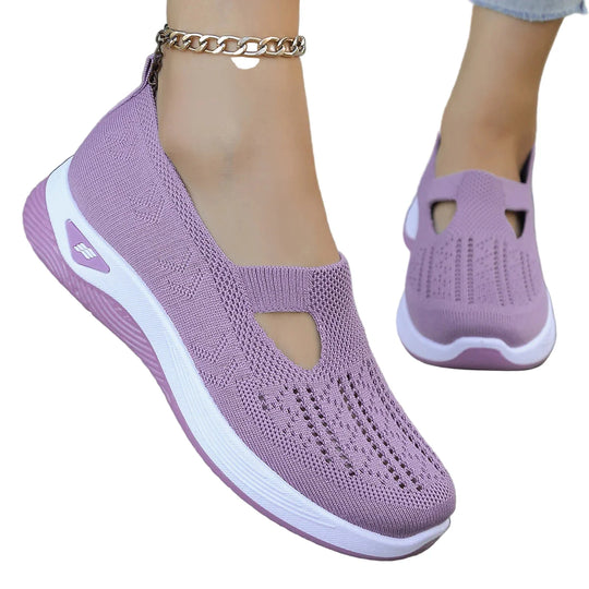 Damen Sneaker Freizeit Atmungsaktiv Leicht Textil R&B
