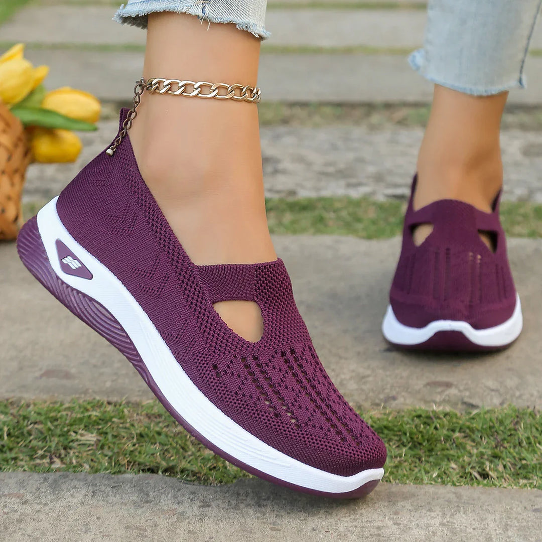 Damen Sneaker Freizeit Atmungsaktiv Leicht Textil R&B
