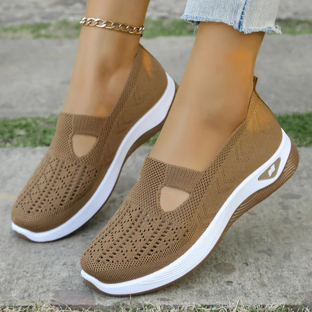 Damen Sneaker Freizeit Atmungsaktiv Leicht Textil R&B