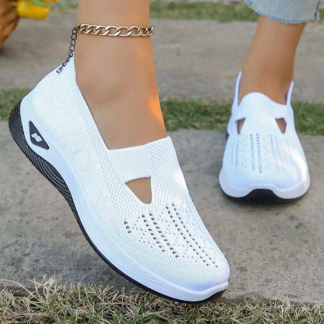 Damen Sneaker Freizeit Atmungsaktiv Leicht Textil R&B