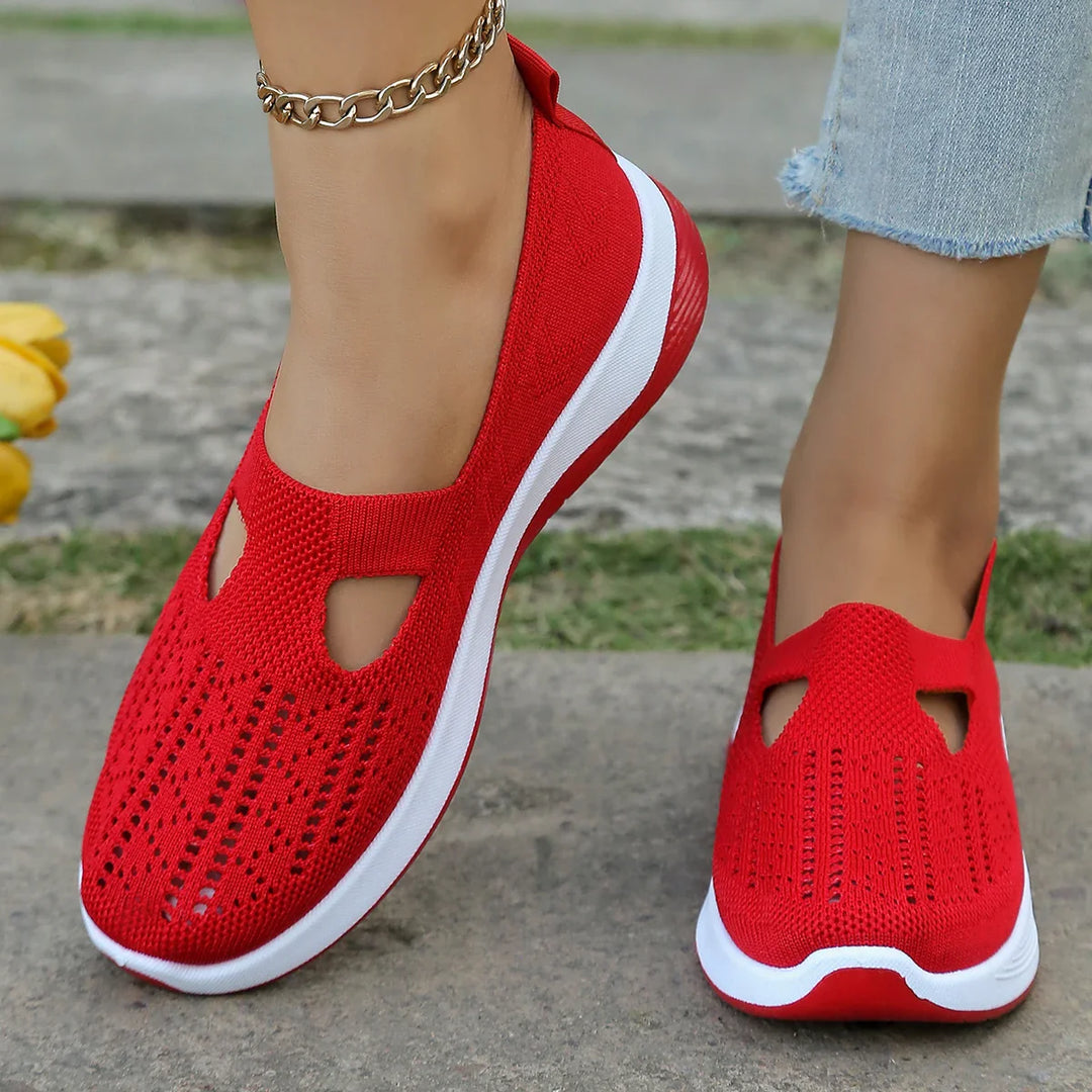Damen Sneaker Freizeit Atmungsaktiv Leicht Textil R&B