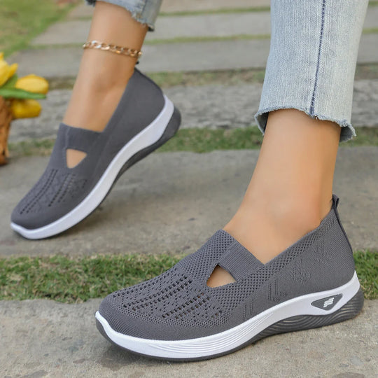 Damen Sneaker Freizeit Atmungsaktiv Leicht Textil R&B